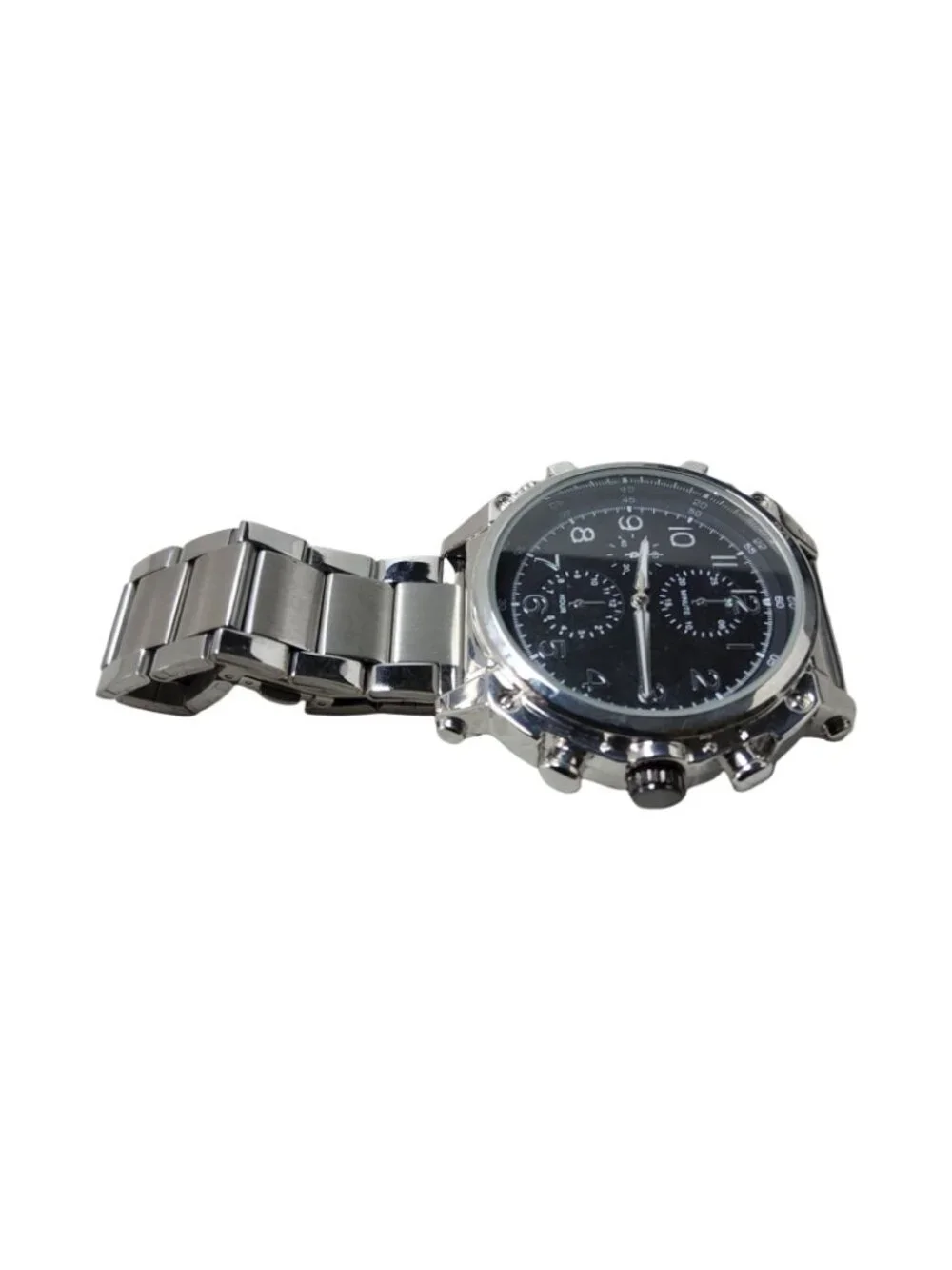 Folio Mens FMDAL1188 Black Sunray Dial with Layered Bracelet Stainless Steel Fol